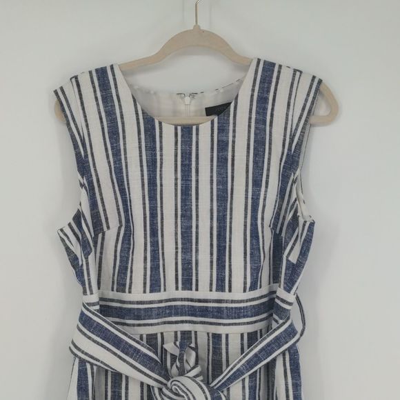 J. Crew Blue and White Striped Mini Dress - Picture 2 of 15